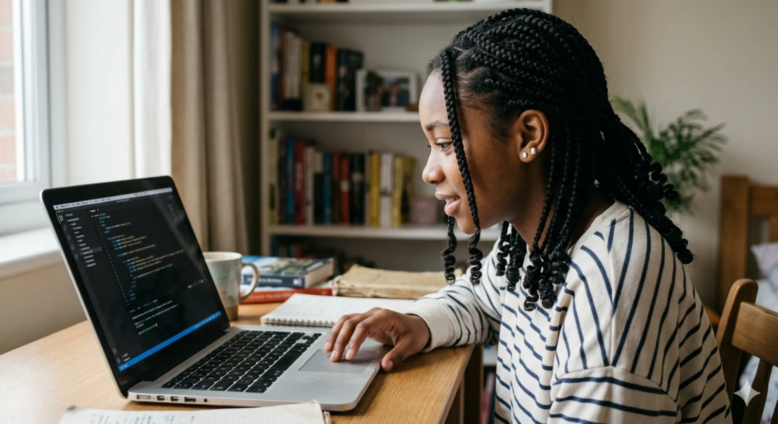 Student learning coding and ICT skills